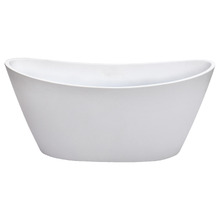 Assertio 1700mm Gloss White Oval Acrylic Freestanding Bath